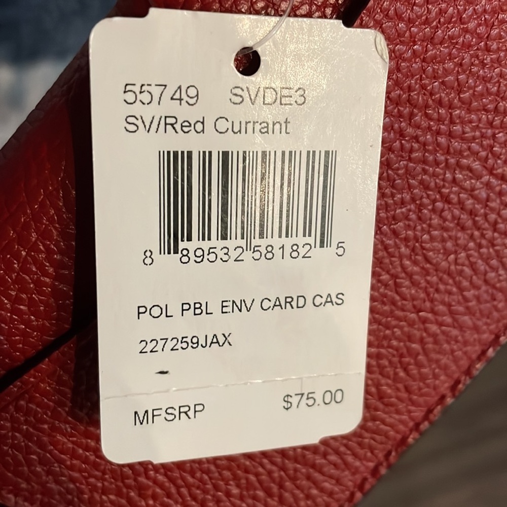Coach Red Leather Wallet - Picture 7 of 7